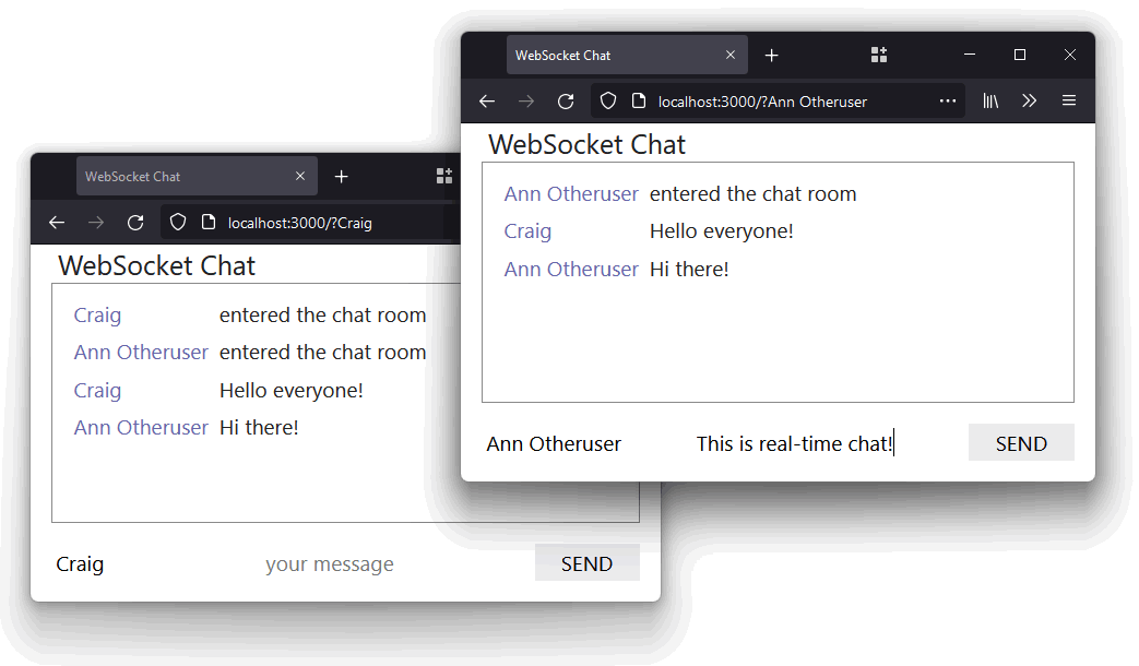 Node.js real-time chat