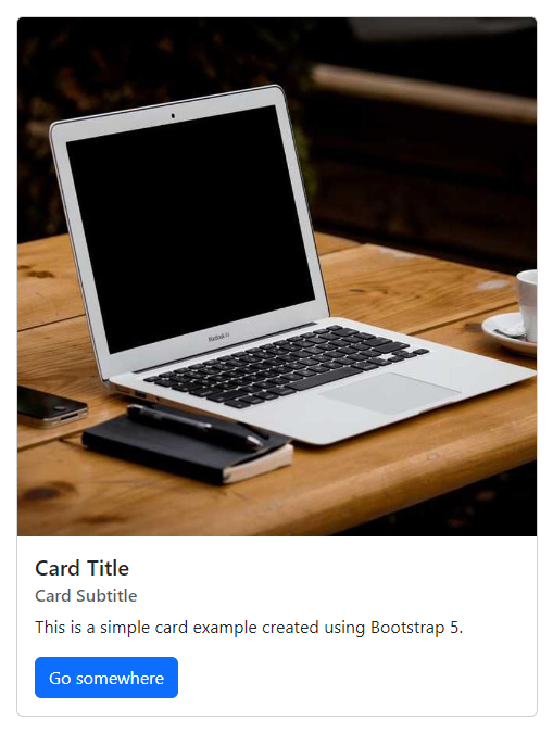 Bootstrap card component: Basic card layout