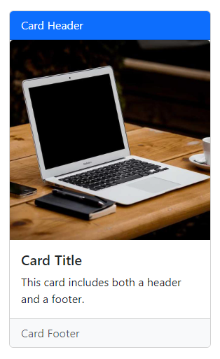 Bootstrap card component: Adding a header and footer