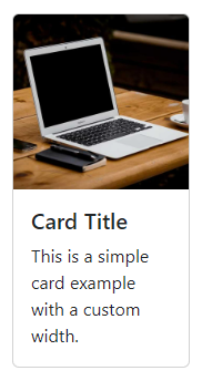 Bootstrap card component: Reducing card width