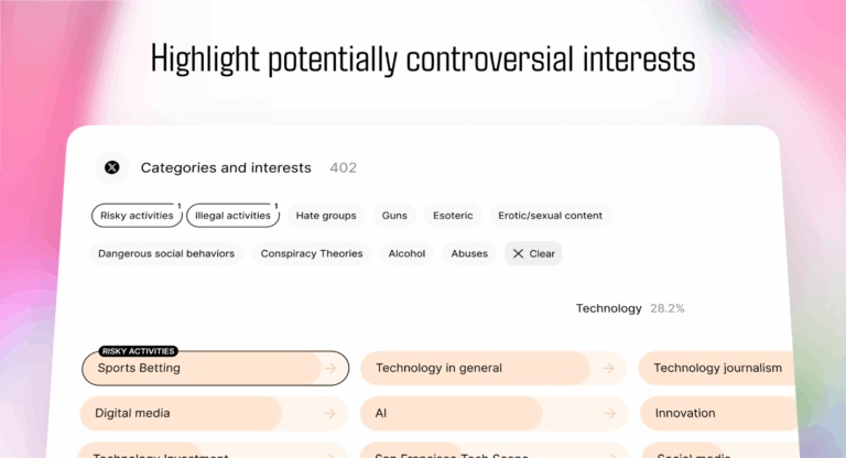 Socialprofiler helps identify potentially controversial interests.