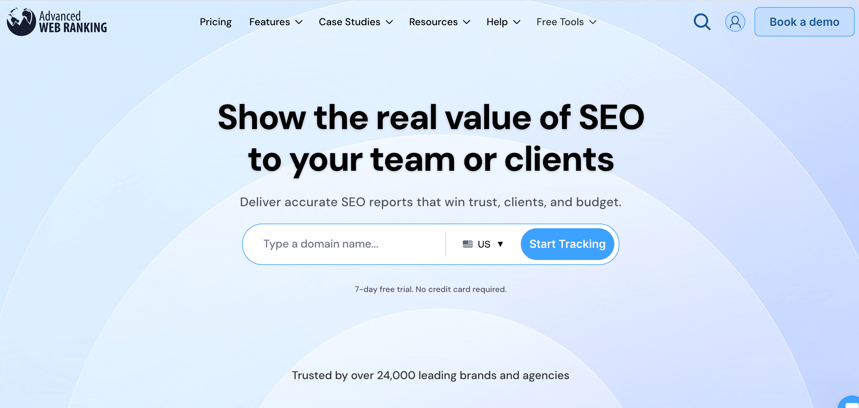 Advanced WEB Ranking's main page