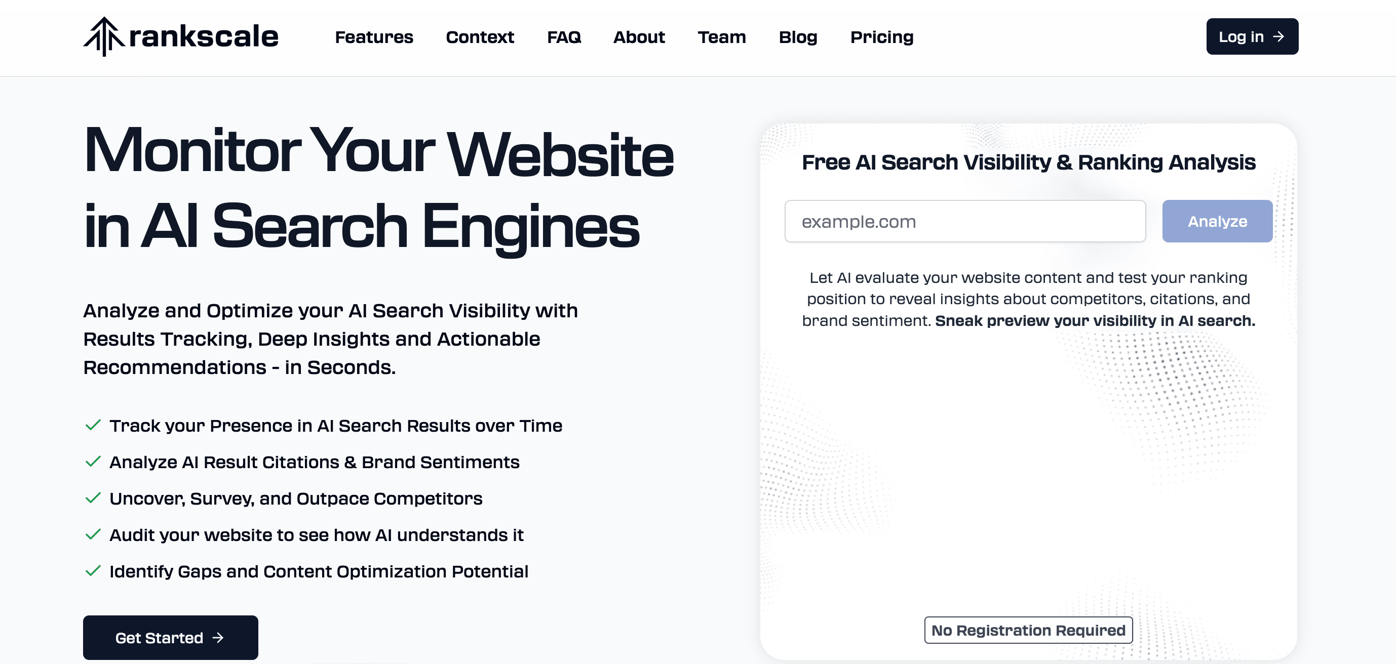Rankscale.ai website main page
