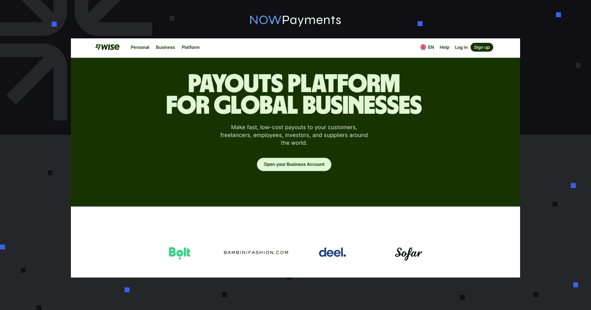 Wise mass payout platform
