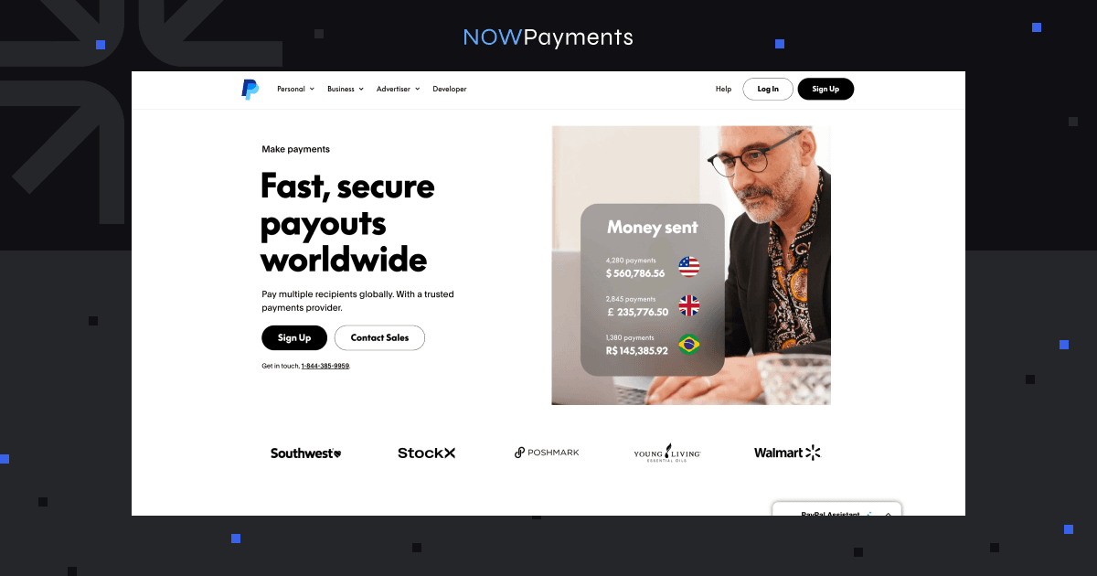 PayPal mass payout platform