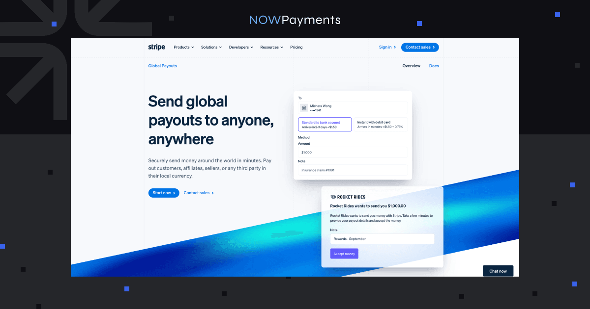 Stripe Connect mass payout platform
