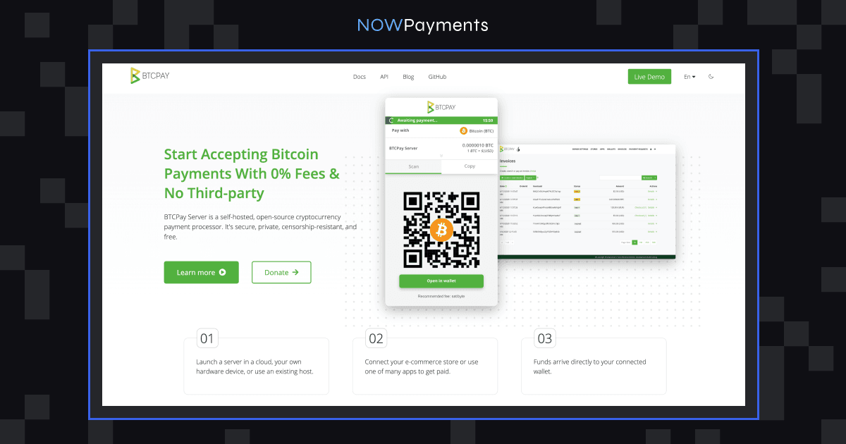 BTCPay Server zero fee solution