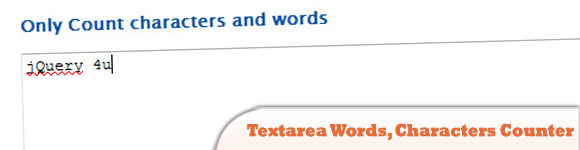 Textarea Words, Characters counter, characters limitation plugin