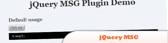 jQuery MSG plugin