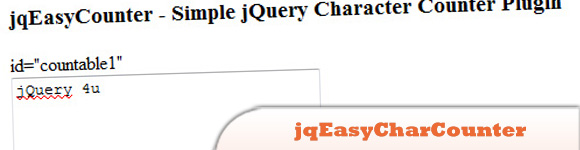 The jqEasyCharCounter