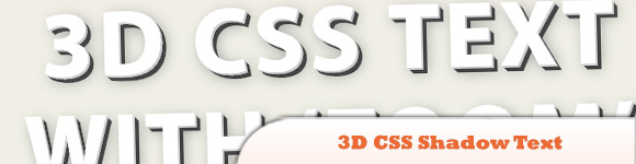 3D CSS Shadow Text Tutorial