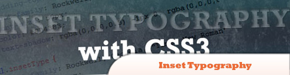 Inset Typography with CSS3