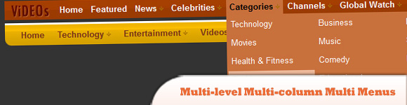Multi-level Multi-column Multi Menus with Pure CSS