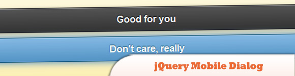 jQuery Mobile Dialog
