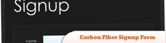 Carbon Fiber Signup Form 