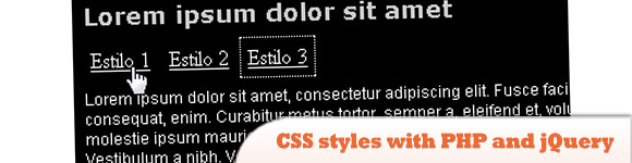 CSS styles with PHP and jQuery