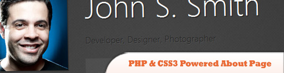 PHP and CSS3 Powered About Page