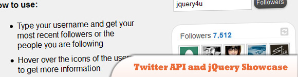 Twitter API and jQuery Showcase
