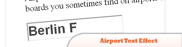 Airport Text Effect