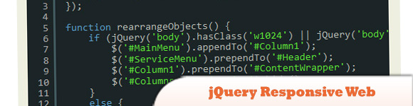 jQuery Responsive Web