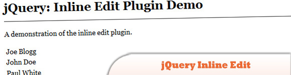 jQuery Inline Edit