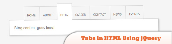 Tabs in HTML Using jQuery