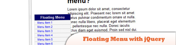 Floating Menu with jQuery