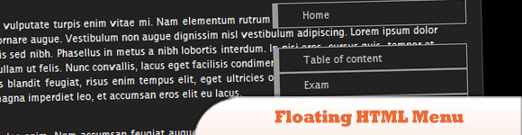 Floating HTML Menu