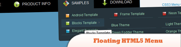 Floating HTML5 Menu