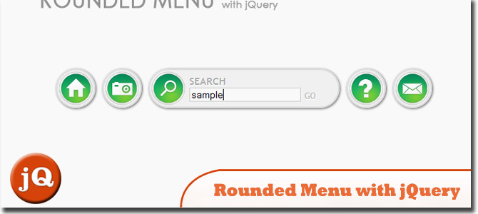 Rounded Menu with jQuery