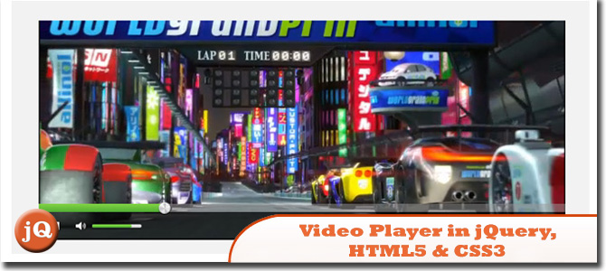Video Player in jQuery, HTML5 & CSS3