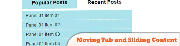 jQuery Moving Tab and Sliding Content