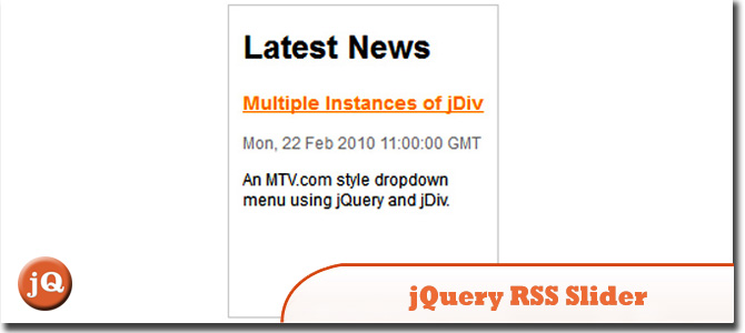 jQuery RSS Slider