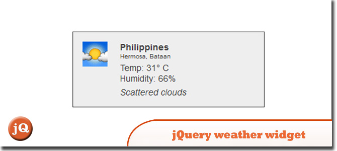 jQuery weather widget