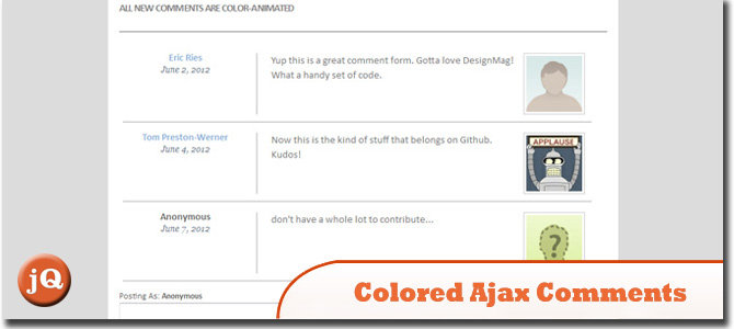 Colored Ajax Comments