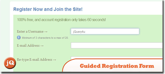 Guided Registration Form