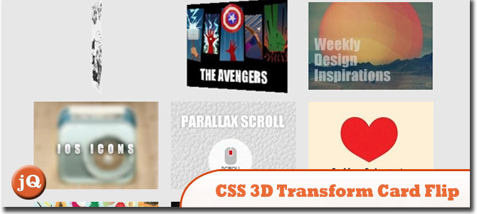 CSS 3D Transform Card Flip