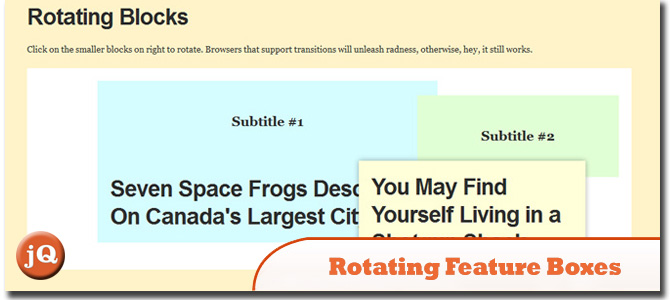 Rotating Feature Boxes
