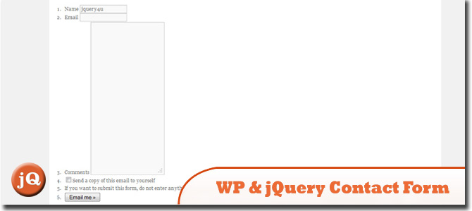 WordPress & jQuery Contact Form 
