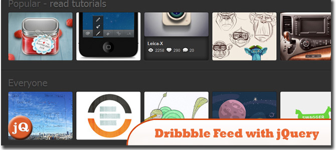 Grab Dribbble Feed with jQuery 