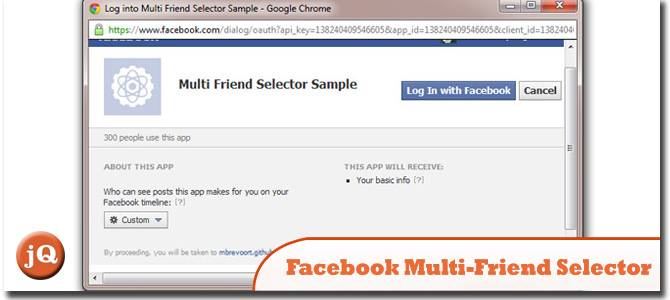 jQuery Facebook Multi-Friend Selector