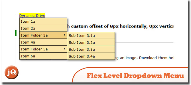 Flex Level Drop Down Menu