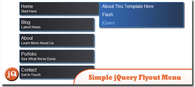 Simple jQuery Fly-Out Menu