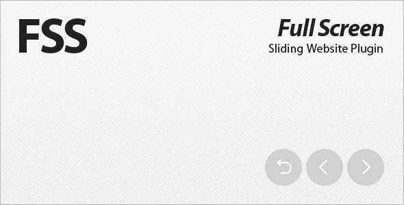 FSS - Full Screen Sliding Website Plugin