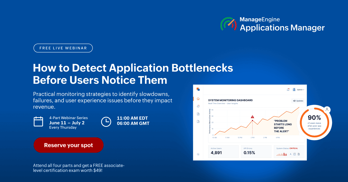 Get Certified in Monitoring with Applications Manager's Free Training