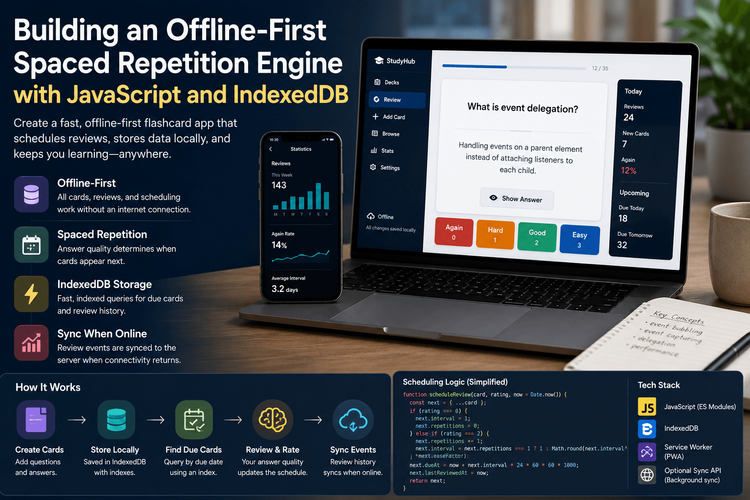 Building an Offline-First Spaced Repetition Engine with JavaScript and IndexedDB