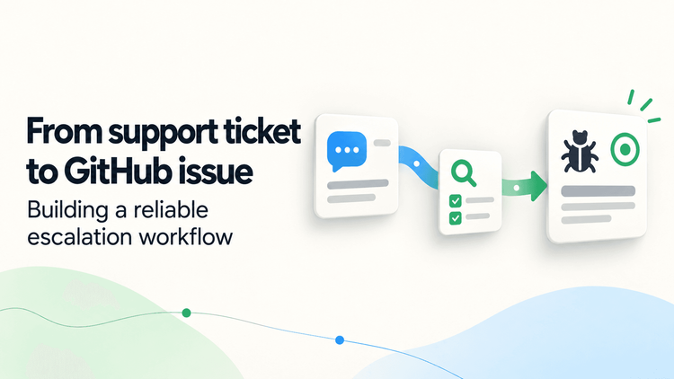 From support ticket to GitHub issue: Building a reliable escalation workflow