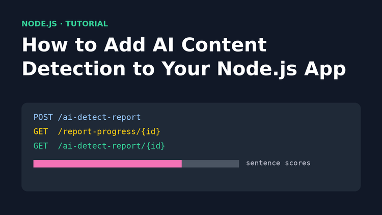 How to Add AI Content Detection to Your Node.js App - SitePoint